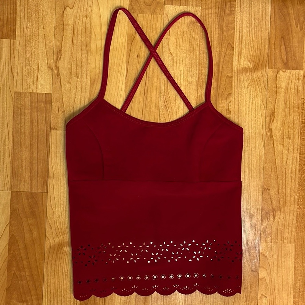 Charlotte Russe backless red tank top size small